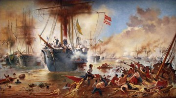 Palacio Pedro Ernesto Batalha do Riachuelo c0pia Naval Battle Oil Paintings